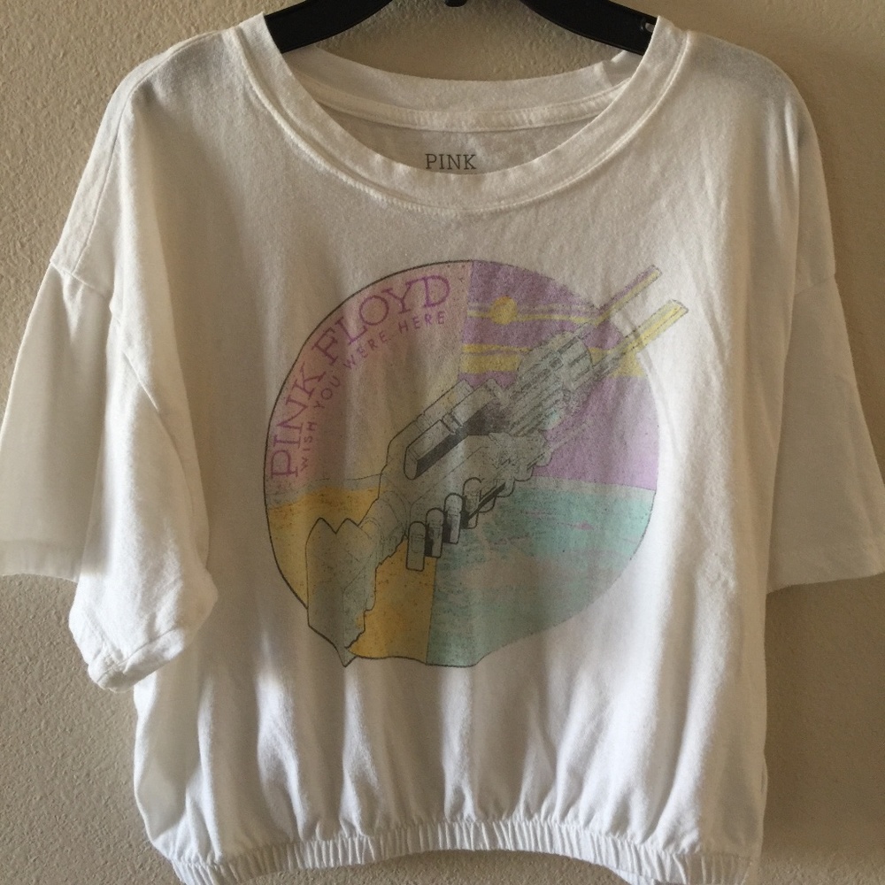women's pink floyd cropped tee